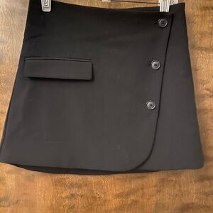 a new day Black Skirt with Button Detail